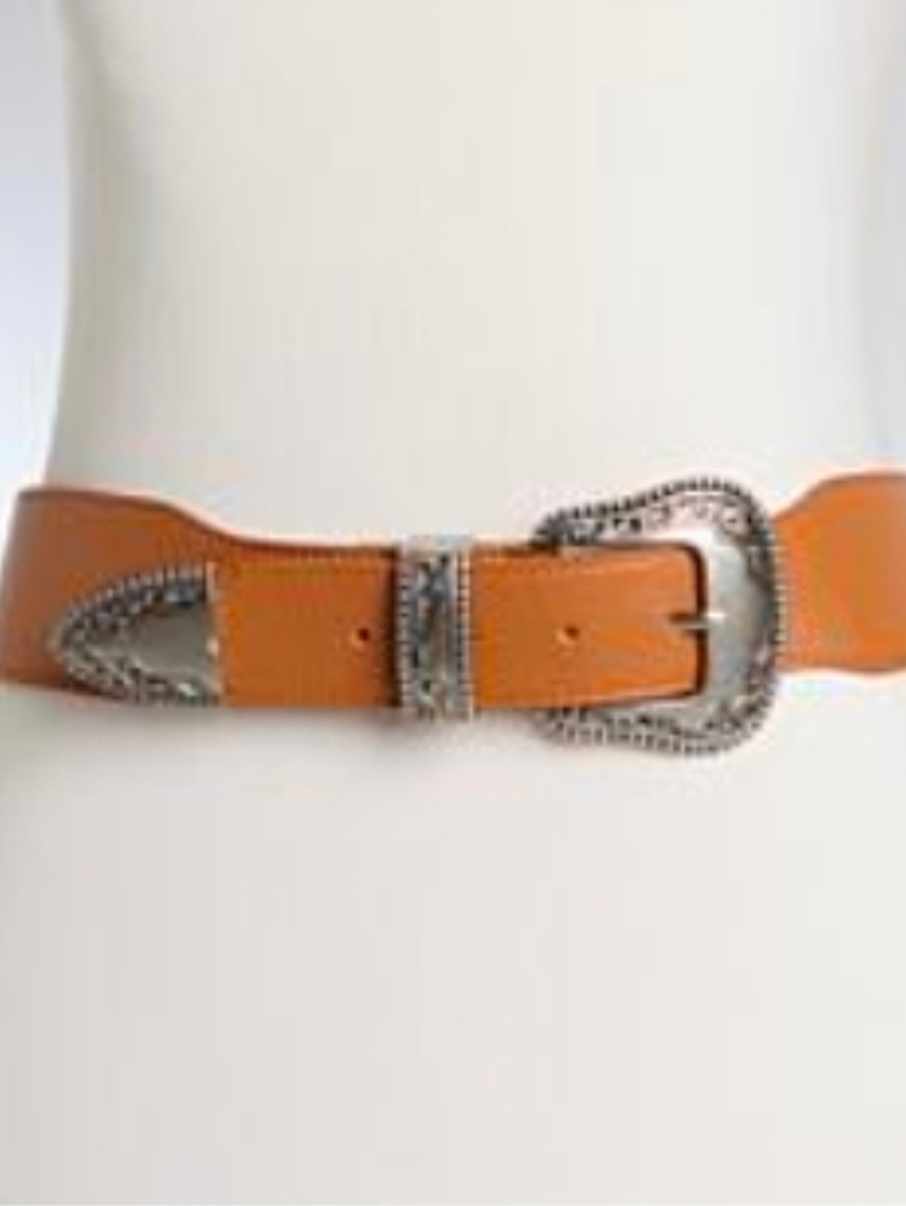 Vince Canuto Black Western-Style Stretch Belt XS/M- NWT